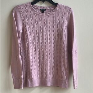 Talbots Pink Cable Knit Sweater Small